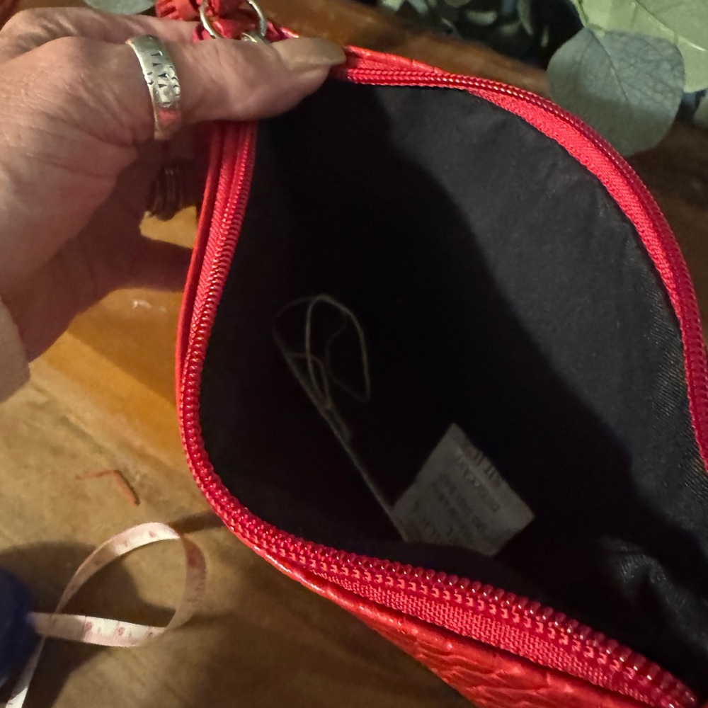 Red Croc-Embossed Wristlet - Picture 4 of 4